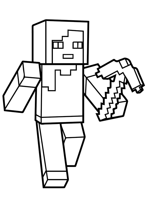 Alex Minecraft Coloring Page - Free Printable Coloring Pages for Kids