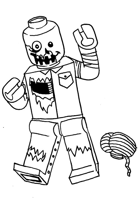 lego zombie coloring page  free printable coloring pages