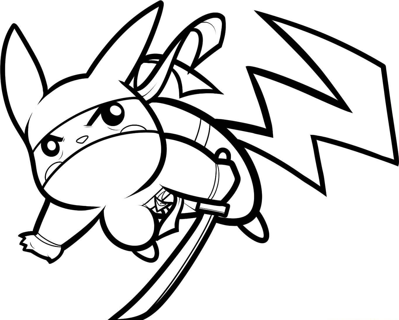 1530669716 Pokémon Pikachu A4 para colorir