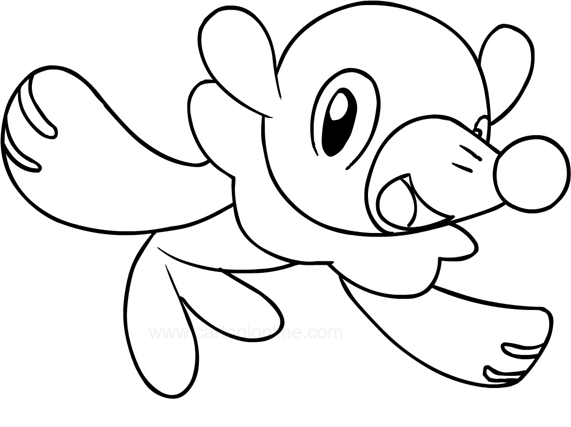 Popplio coloring page