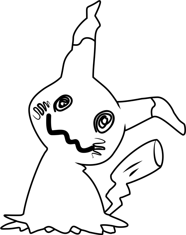 Mimikyu Disguised Form Coloring Page.
