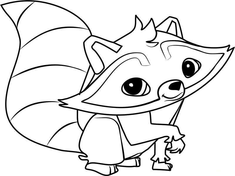 Raccoon Smiling Coloring Page Free Printable Coloring Pages For Kids