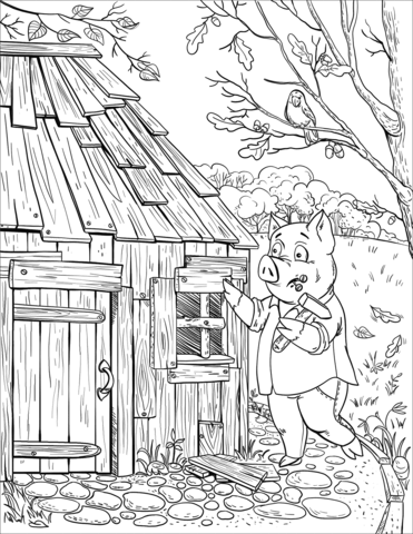 three little pigs coloring pages printable