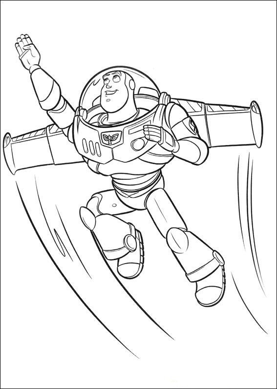 Buzz Lightyear Flying Coloring Page Free Printable Coloring Pages for