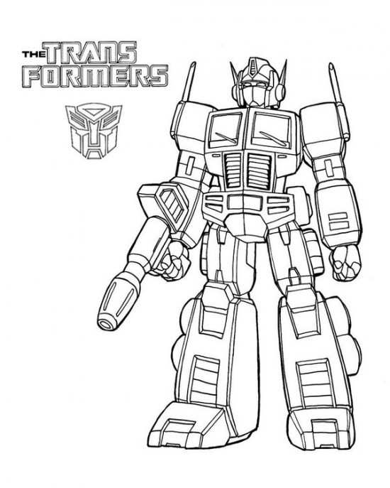 Transformers Optimus Prime Coloring Page Free Printable Coloring