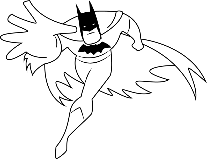 Download Batman Running Coloring Page - Free Printable Coloring Pages for Kids