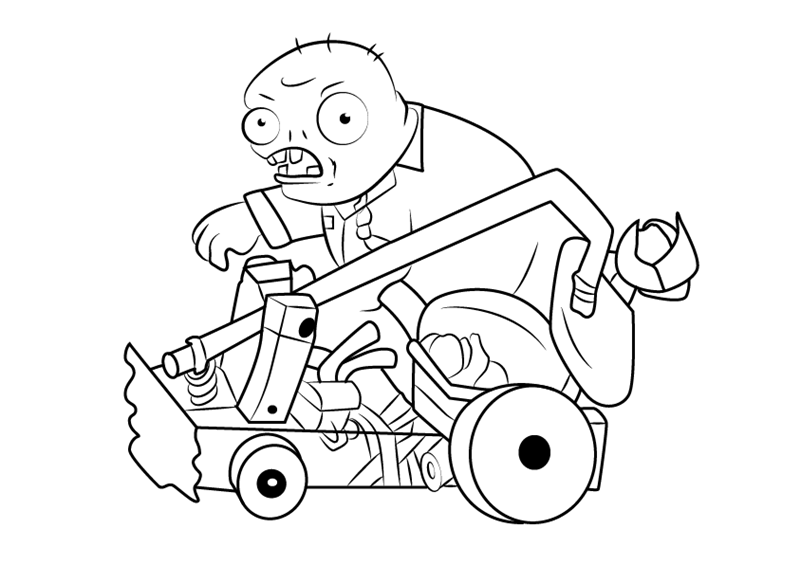 catapult zombie coloring page  free printable coloring
