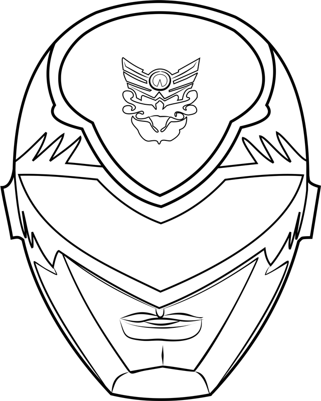 Mask Of Power Ranger Coloring Page - Free Printable Coloring Pages for Kids