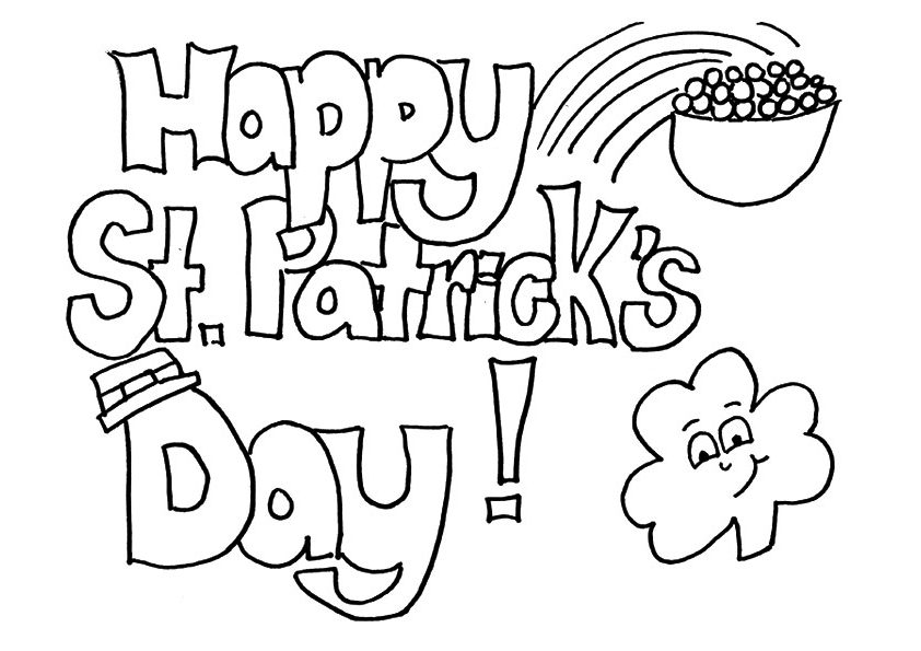 Happy St Patrick S Day Coloring Page Free Printable Coloring Pages For Kids