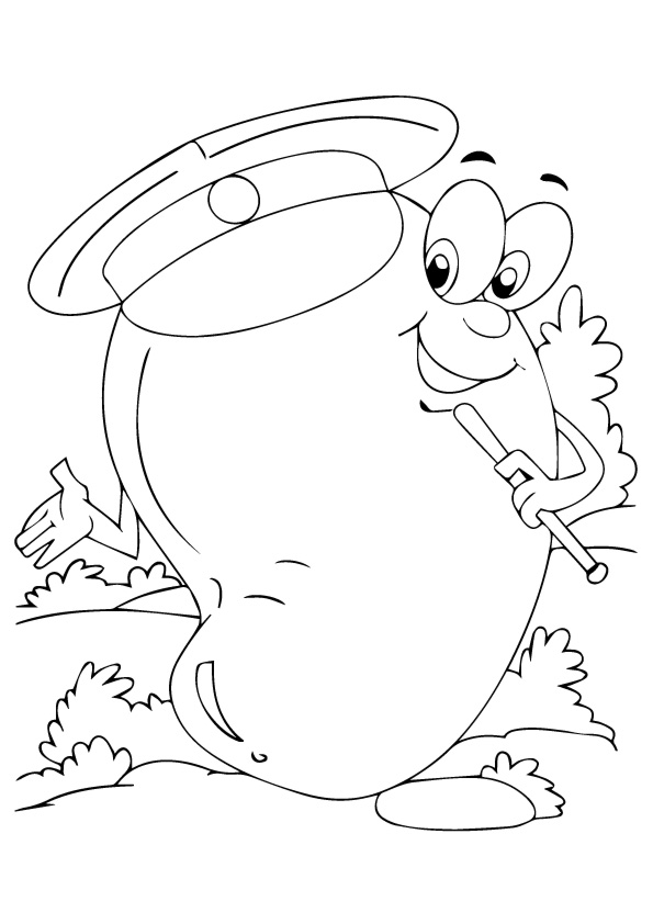 Happy Cartoon Mango Coloring Page Free Printable Coloring Pages For Kids