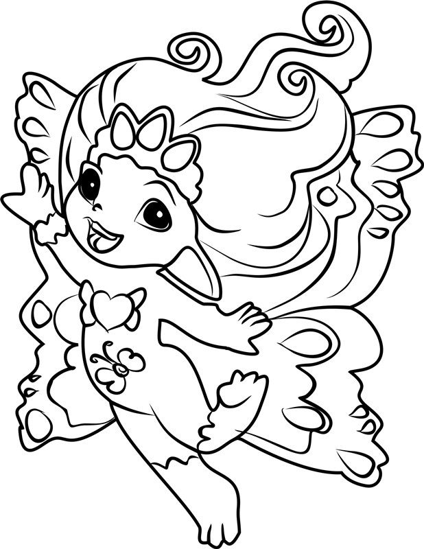 Happy Princess Crystella Coloring Page - Free Printable Coloring Pages