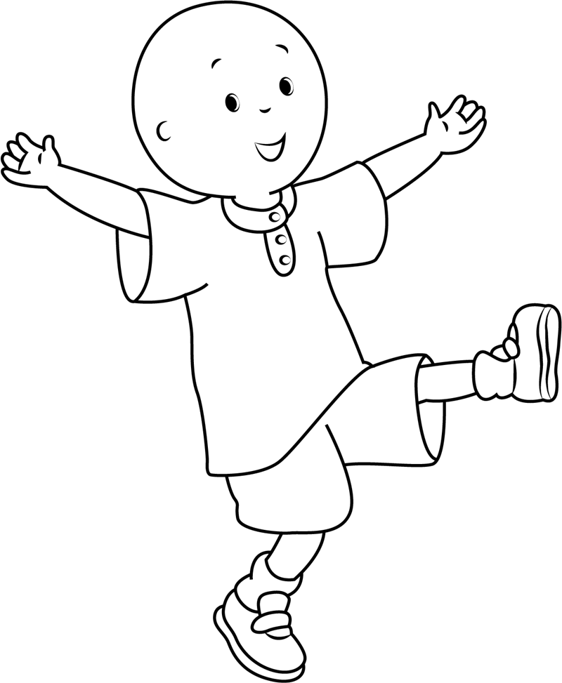 Happy Caillou Coloring Page Free Printable Coloring Pages For Kids