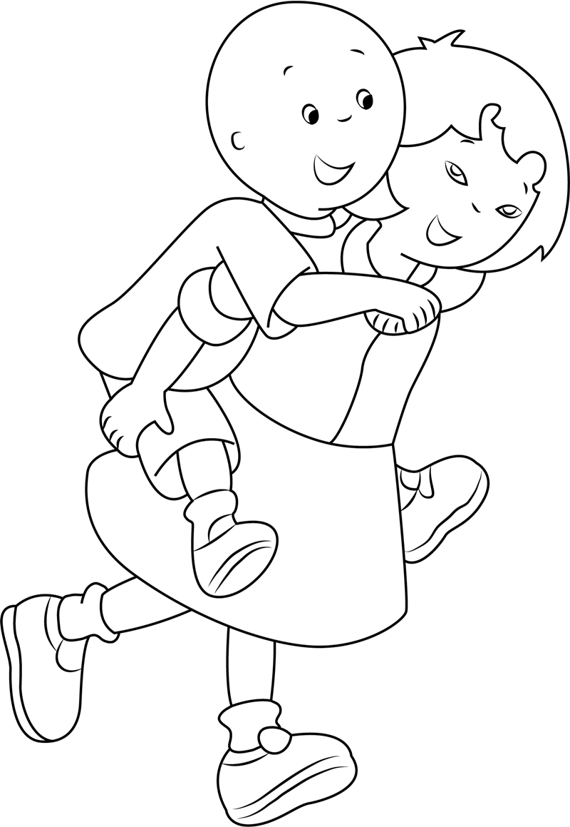 Caillou Plays For Kids Printable Free Coloring Pages