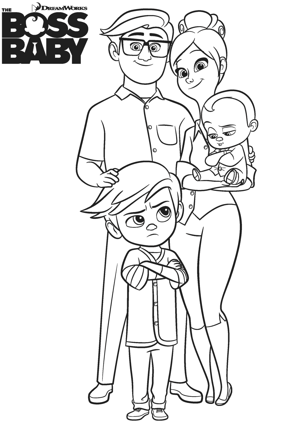 Family Of Boss Baby Coloring Page   Free Printable Coloring Pages ...