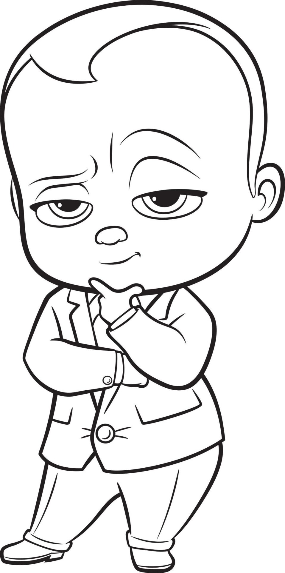Cool Boss Baby Coloring Page   Free Printable Coloring Pages for Kids