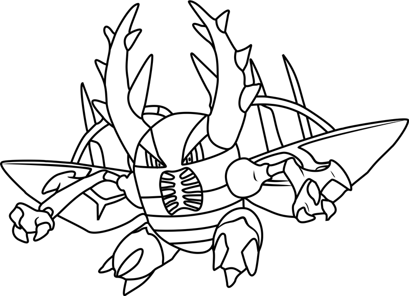 Mega Pinsir Pokemon Coloring Page - Free Printable Coloring Pages for Kids