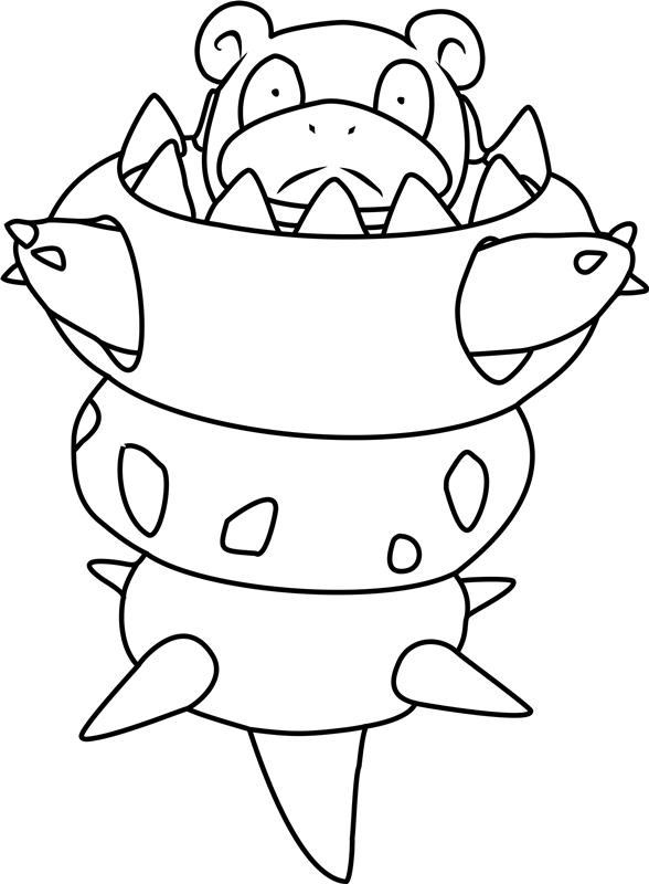 mega slowbro pokemon coloring page free printable coloring pages for kids