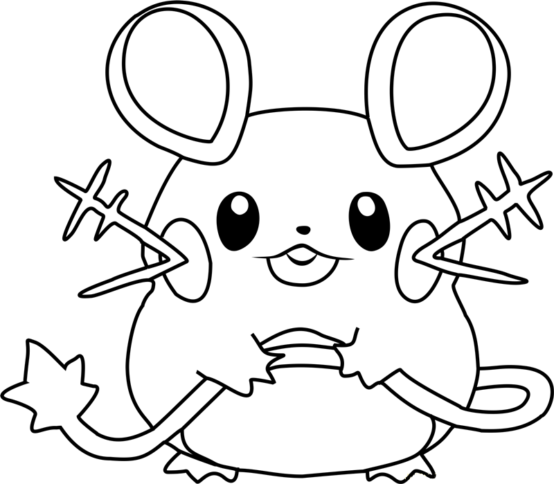 Cute Dedenne Pokemon Coloring Page - Free Printable Coloring Pages ...