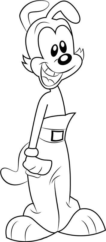 Happy Yakko Coloring Page - Free Printable Coloring Pages for Kids