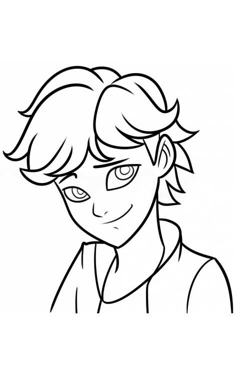 handsome adrien coloring page  free printable coloring
