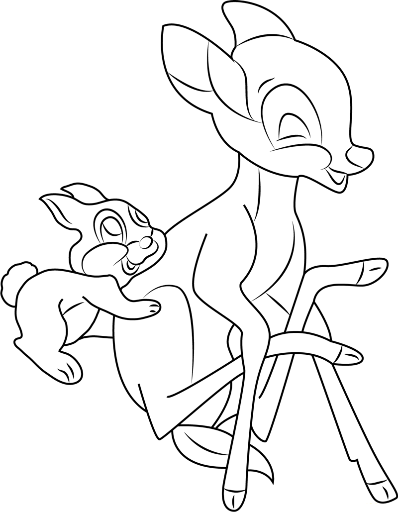 Download 157+ Bambi With Wolf For Kids Printable Free Coloring Pages