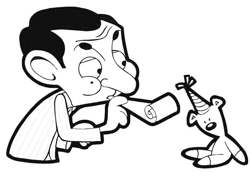 Funny Mr Bean Coloring Page Free Printable Coloring Pages For Kids ...
