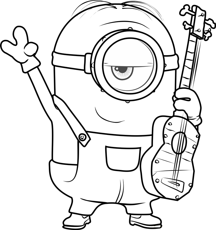 Stuart Smiling Coloring Page - Free Printable Coloring Pages for Kids