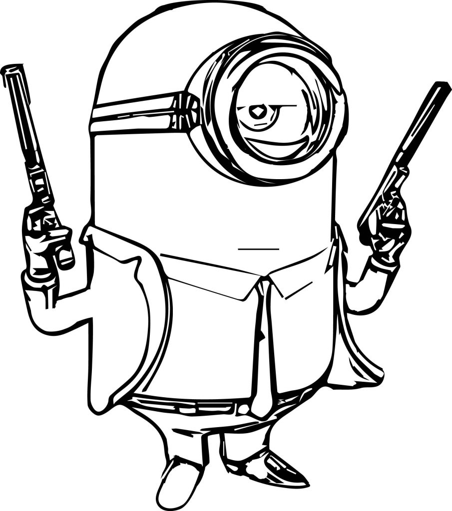 agent minion coloring page free printable coloring pages for kids