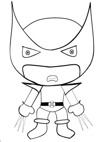 Wolverine from X-Men Coloring Page - Free Printable Coloring Pages for Kids