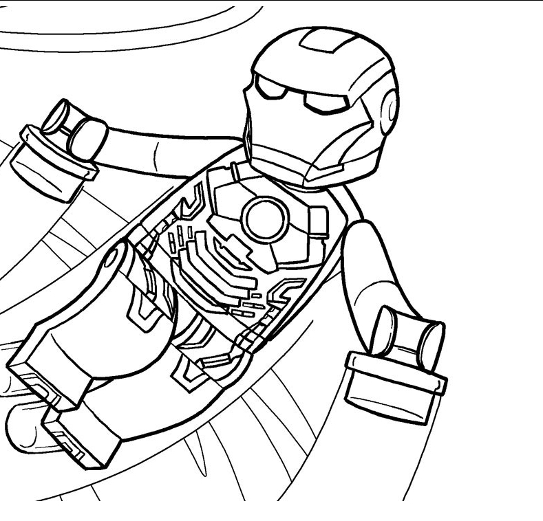 lego marvel superheroes coloring pages of iron man