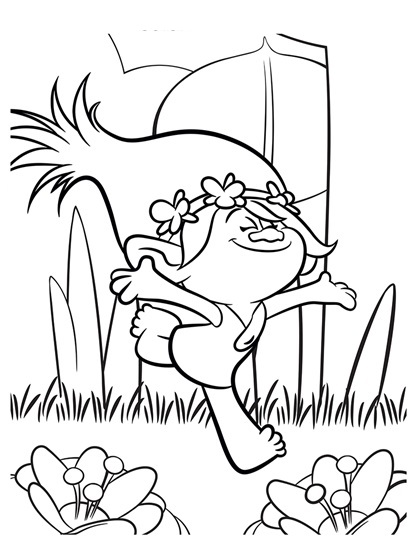 poppy having fun coloring page  free printable coloring