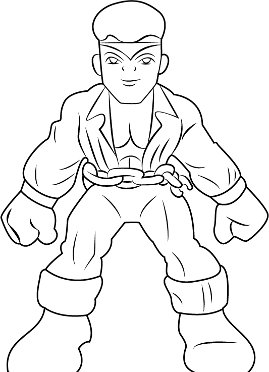 Strong Man Coloring Page