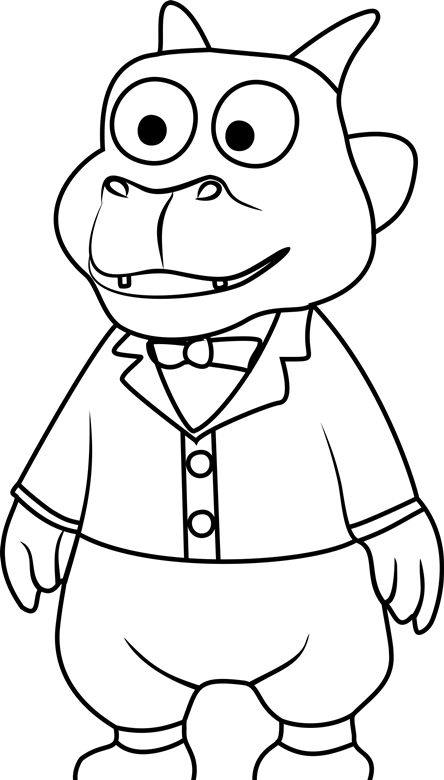 Happy Tong Tong Coloring Page - Free Printable Coloring Pages for Kids