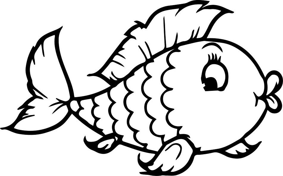 simple fish coloring pages