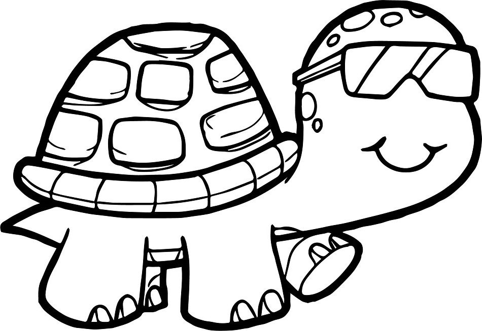 cool turtle coloring page  free printable coloring pages
