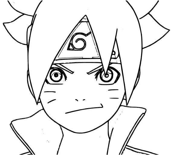 Boruto Smiles Coloring Pages - Free Printable Coloring Pages