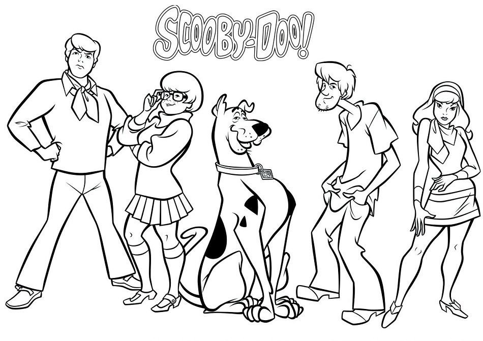 Family Of Scooby Doo Coloring Page Free Printable Coloring Pages For Kids