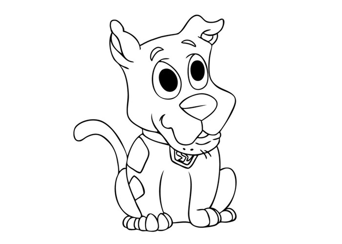 Baby Scooby Doo Coloring Page - Free Printable Coloring Pages for Kids