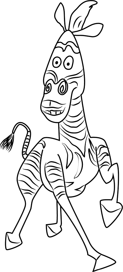 Marty From Madagascar Coloring Page - Free Printable Coloring Pages for