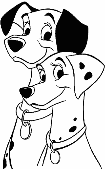 Pongo And Perdita Coloring Page - Free Printable Coloring Pages for Kids