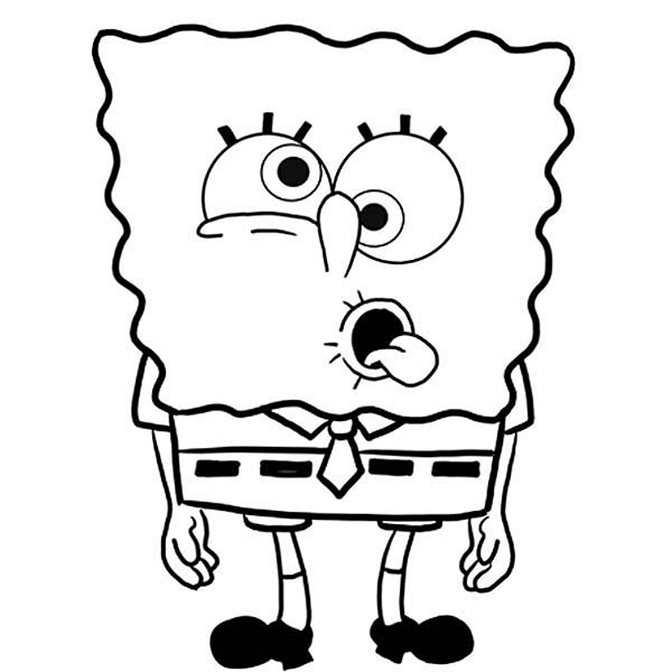 Download Funny Spongebob Coloring Page - Free Printable Coloring Pages for Kids