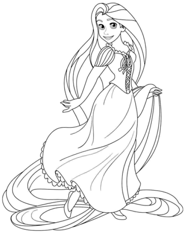 83  Coloring Pages Princess Rapunzel  Latest