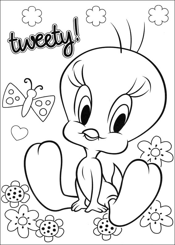 Tweety Looney Tunes Coloring Page Free Printable Coloring Pages