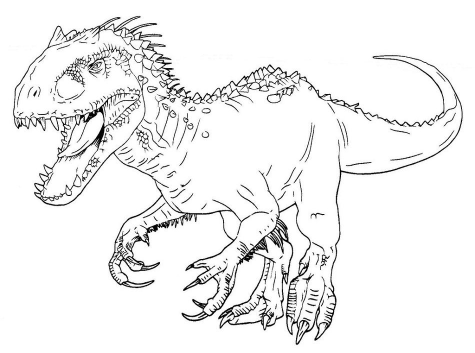 Indoraptor In Jurassic World Coloring Page - Free Printable Coloring