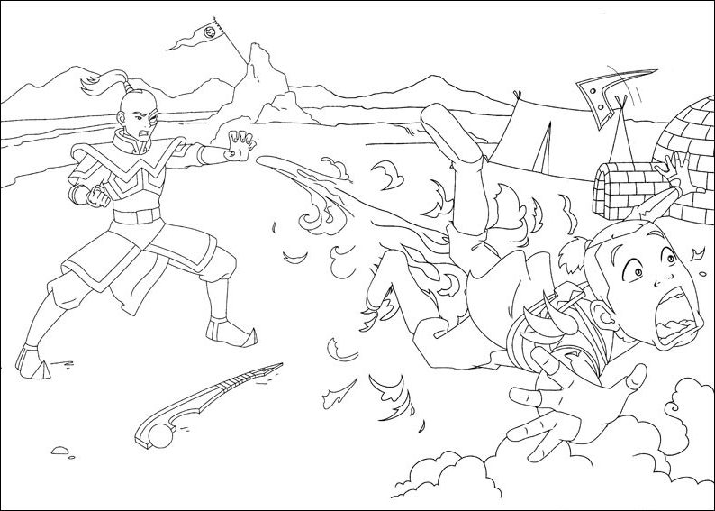 Prince Zuko With Admiral Zhao Coloring Page - Free Printable Coloring ...