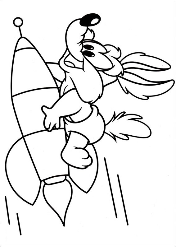 Baby Wile E. Flying Coloring Page - Free Printable Coloring Pages for Kids