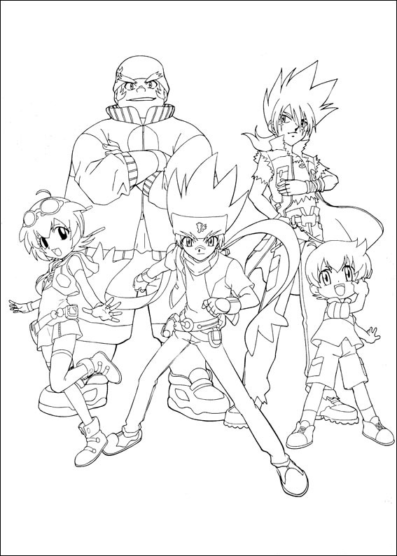 Download Beyblade Team Coloring Page - Free Printable Coloring Pages for Kids