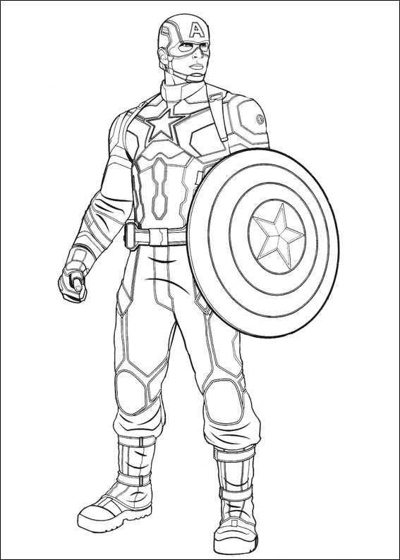 A Captain America Shield Coloring Page - Free Printable Coloring Pages ...