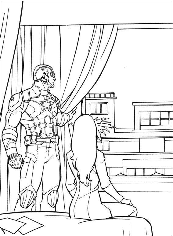 A Captain America Shield Coloring Page - Free Printable Coloring Pages
