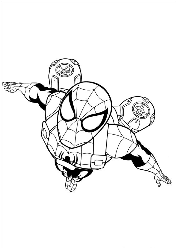 spiderman cartoon coloring pages